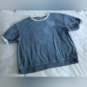 Feather 4 Arrow Like New Girls Blue and White Terry Felt Top, Bundle Deals!
